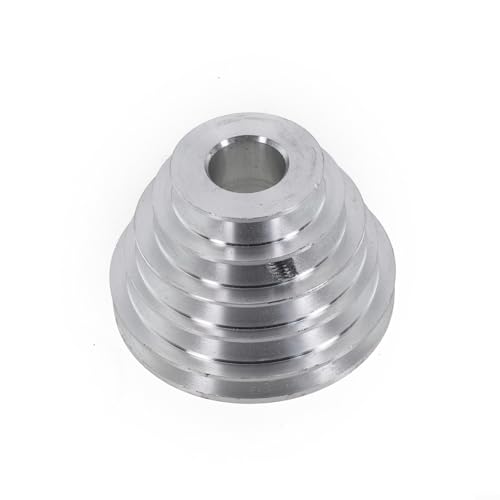 Fauhapyway Aluminium-Pagoden-Riemenscheibe, 14 mm, 22 mm, Aluminium-Pagoden-Zubehör für Tischbohrmaschine, V-förmiger Zahnriemen, 5-stufiges Getrieberad, Motorwellen-Antrieb (22 mm)