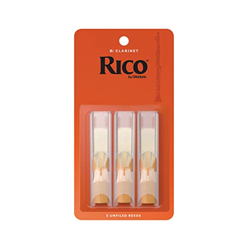 D'Addario Klarinettenblätter - Rico Bb Clarinet Reeds - RCA0315 - Stärke 1.5 - 3-Stück