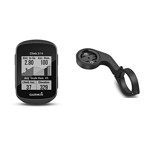 Garmin Edge 130 Plus – kompakter, 33 g Leichter GPS-Radcomputer mit 1,8“ Display, präziser Datenaufzeichnung, Trainingsplänen, Navigation und MTB-Werten & Edge Aero Fahrrad-lenkerhalterung