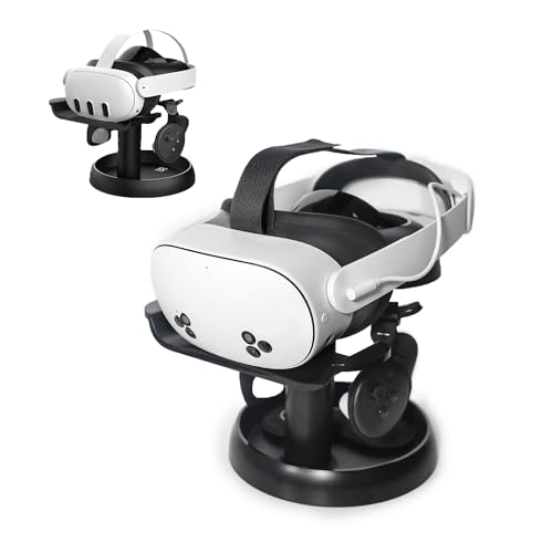 AMVR Stand Holder Kompatibel mit Quest 3s/Quest 3/Quest 2/Pico 4/Vision Pro/für PSVR 2 - Universal VR Headset Display Dock, Stabile Halterung Lagerung Runde Basis, Mount installieren einfach