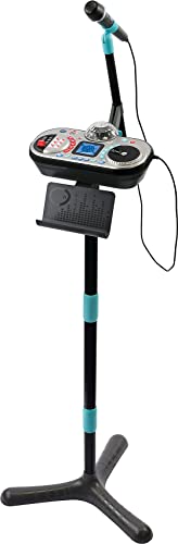 VTech Kidi Super Star DJ Studio Black – 10-in-1 Karaokespielzeug mit Mikrofon, abnehmbarem DJ-Mischpult und vielen Effekten zum Bearbeiten der Musik – Für Kinder von 6-12 Jahren
