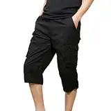 Hehiy Shorts NEU Kurze Hose MIT GÜRTEL Cargo Vintage Short Army Bermuda Wanderhose Kurz Herren Shorts Herren Kurz Mit Taschen