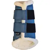 RL24 - Gamaschen Comfort – Pferdegamaschen mit weichem Teddyfutter & Klettverschlüssen – anatomisch geformt & stoßabsorbierend – Gamaschen für Pferde in Petrol – Größe L