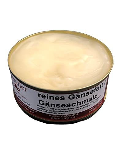 Gänsefett/Gänseschmalz ungewürzt und ohne Zusätze in der Dose hausgemacht (200gr)