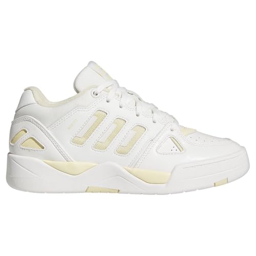 adidas Damen Midcity Low Shoes Basketball-Schuhe, core White/Easy Yellow/core White, 39 1/3 EU