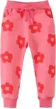 EULLA Mädchen Bottoms Jogginghose Blume Muster Sweathose Kinder Baumwolle Sporthose Mädchen Hose 110