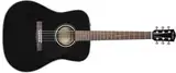 Fender CD-60 Dreadnought V3 DS Akustikgitarre, Walnussgriffbrett, Schwarz, Inklusive kostenloser virtueller Kurse auf Fender Play