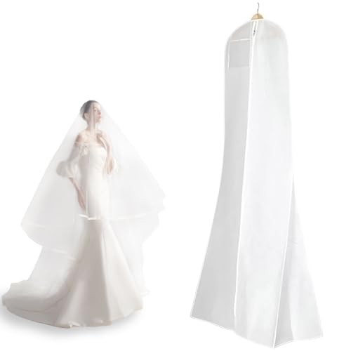 Kleidersack Brautkleid Staub Kleiderhülle Lang - Brautkleidhülle Kleidersack Lang 180 cm Kleidung Aufbewahrung - Kleidersäcke mit Reißverschluss für Dress Abendkleider Brautkleider