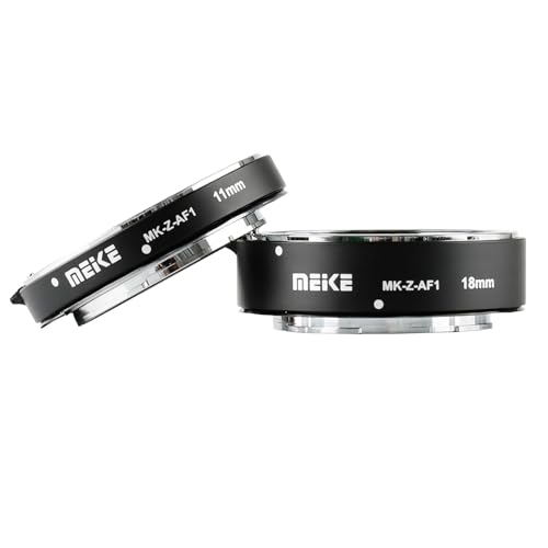 Meike MK-Z-AF1 Metall-Autofokus-Makro-Erweiterungsringadapter (11 mm + 18 mm) für Nikon-Z5-, Z6-, Z7- und Z50-Kameras