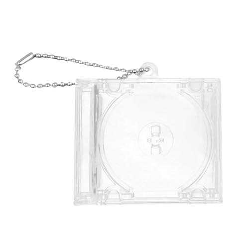 NVOQILIN Acryl-Disc-Album-Anhänger, Rohlinge, Disc-Box, Schlüsselanhänger, geeignet für Schlüsselanhänger, Rucksack, Anhänger, Kette, Clip