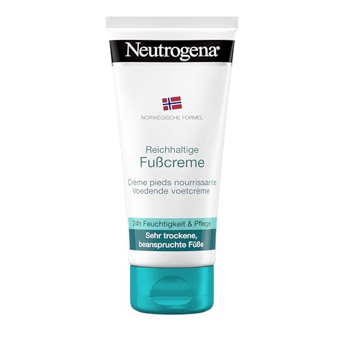 Neutrogena Norwegische Formel Reichhaltige Fußcreme (100 ml), Fußpflege Creme für 24h Feuchtigkeit & Pflege, intensive Feuchtigkeitscreme für sehr trockene und beanspruchte Füße