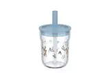 Mepal - Kinder-Trinkglas mit Strohhalm Mio Little Dutch - Flexibler Deckel mit insektensicherem Strohhalm - Geeignet für alle Arten von Flüssigkeiten - Verschüttet nicht - 250 ml - Forest Friends