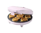 Bestron Waffeleisen für Mini-Cookies-Maker in Tiermotiven, Waffeleisen für Waffel-Kekse, mit Backampel & Antihaftbeschichtung, 700 Watt, Farbe: Rosa