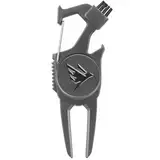 SWIFTEE Golf Pitchmarken-Reparaturwerkzeug 7-in-1 – Schlägerhalter, Bürste, Clip-Schnalle, Rillenreiniger, Flaschenöffner, Ballmarker, Pitchgabel – Geschenkbox enthalten (mattschwarz)