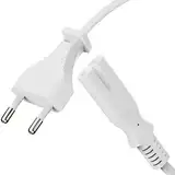 conecto Stromkabel Netzkabel 2 Polig, 3,0m, Eurostecker Netzstecker Typ C auf IEC C7 Buchse Euro 8 Stecker, Netzteil Strom Kabel für Haushaltsgeräte, PS3, PS4, PS5, TV UVM, Weiß