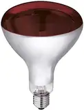 Kerbl Infrarotlampe rot (250 W, Wärmelampe für Schweine + Geflügel, Laufzeit max. 5000 Stunden, Lampensockel E27, Stalllampe) 22245