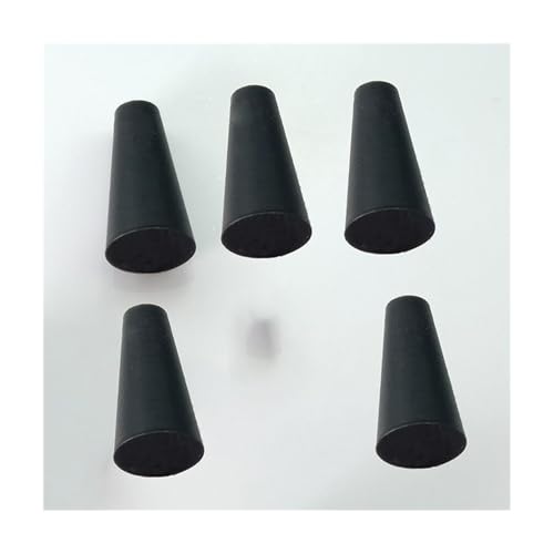 TULDYS Konischer Stopfen aus Silikonkautschuk, konisches Rohr, Abdecklochstopfen, Schwarze Stopfen, Endabdeckkappen, Hochtemperaturstopfen(4.5x8.5x16mm,5pcs)