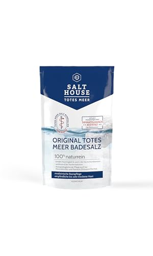 Salthouse Original Totes Meer Badesalz, wohltuend bei Hautirritationen, für empfindliche und trockene Haut, 100% naturrein, 500g