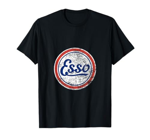 Vintage Esso Tankstelle Schild T-Shirt