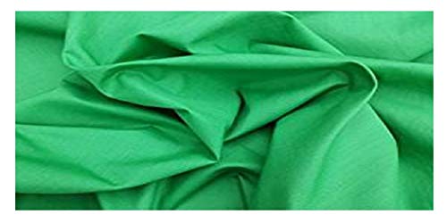 Prestige Fashion Polycotton-Stoff, einfarbig, Meterware, 115 cm breit, Smaragdgrün