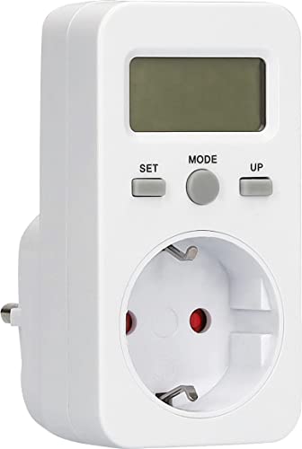 as - Schwabe Energiekostenmessgerät zur Senkung des Energieverbrauchs - 4-stelliges Display - Stromverbrauchsmesser - Stromzähler für Steckdose - 230V/16A - IP20, 24052