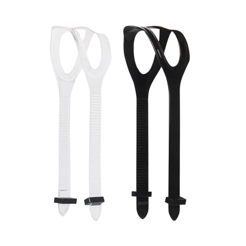 2 Stück Tauchmaskenband, Silikon Ersatz Maskenband Taucherbrille Universelles Schnorchelmaskenband für Tauchen, Schwimmen, Schnorchel(Schwarz,Transparent)