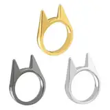 AORHOFJ 3 Stück Katzen Ohrringe Legierung Ringe, niedliche Katze Ring Set, kreative Katze Ringe, Freundschaft Ringe und Kumpel Ringe, dekorative Ringe Unisex Universal Größe