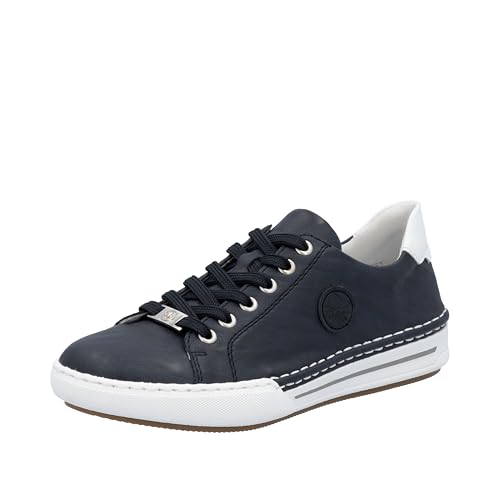 Rieker Damen L7210 Schnürschuhe, Blau, 41 EU