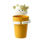 TRgqify-KM Halter Zahnbürste Wand Kidshanging Cup Childbathroom Cartoon Organizer Spülen montiert Mund Kinder S Zahnpasta mit (Color : Yellow)