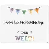 JUNIWORDS Mauspad Mousepad, Beste Immobiliensachverständige der Welt (5704015)
