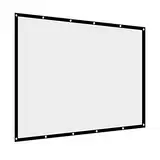 Leinwand,Faltbare Projektionswand für Outdoor-Camping-Film, Open-Air-Kino,Projektor Filme Bildschirm Portable Outdoor Indoor für Heimkino(Wand/an einen Rahmen gebunden)(84 inch)