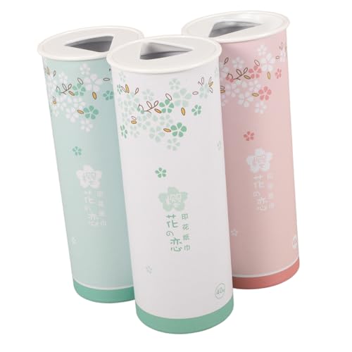 FRCOLOR 3er Set Auto Taschentücher Cylinder Box Runde Taschentuchspender Für Das Auto Stilvolle Farbige Drucke Praktische Und Elegante ösung Für Unterwegs