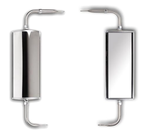 Universeller LKW, Wohnmobil, Transporter Außenspiegel - 1 Stück (aus Edelstahl und Glas) - Spiegelgrösse 38x14cm