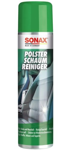 SONAX PolsterSchaumReiniger (400 ml) entfernt fasertief selbst hartnäckige Verschmutzungen aus Polstern, Teppichen und anderen Geweben | Art-Nr. 03062000