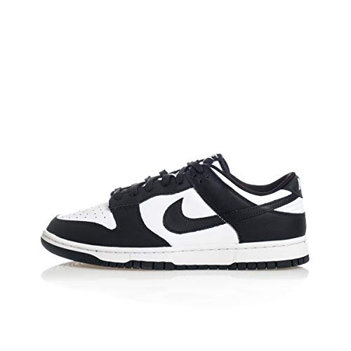 Nike Herren Dunk Low Retro Sneaker, Weiß Schwarz und Weiß, 41 EU