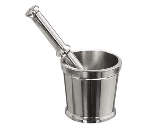 Edelstahl Khalbatta Größe Nr. 3, Gewürzmixer, Sterbliche & Pastell-Set, Größe Nr. 3, Silber (2 Stück)