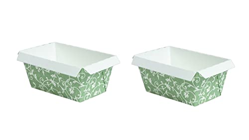 Demmler Mini-Backform Classico - Ideal zum Backen und Aufbewahren von Mini-Kastenkuchen - Farbe: Jade - Maße: 7 x 4 x 4 cm - Inhalt: 2x10 Stück - Made in Germany