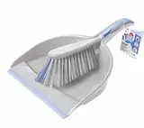 York Handfeger Und Schaufel Besen Und Kehrschaufel Set Kehrblech Kehrset Kehrgarnitur Grau Blau Bacteria Stop, M