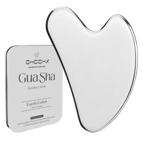 Edelstahl Gua Sha Facial Tools, Haut Massage für Gesicht Körper Augen Hals Herz, Hautpflege Geschenk
