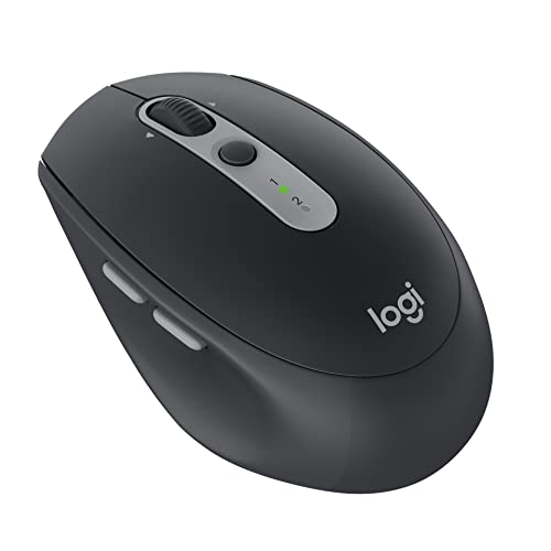 Logitech M590 Multi-Device SILENT Kabellose Maus, Bluetooth, 2,4 GHz USB-Unifying-Empfänger, 1000 DPI Optical Tracking, 2 Jahre Batterie, 5 anpassbare Tasten, Für PC, Mac, Laptop - Schwarz