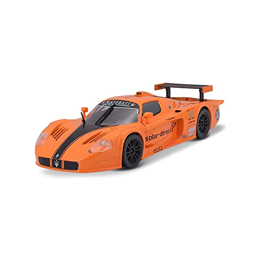 Bburago Maserati MC12: Modellauto im Maßstab 1:24, Türen zum Öffnen, lenkbar, 19 cm, orange (18-21078)