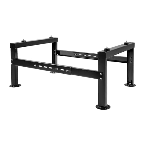 Cherbowing Wärmepumpe Bodenständer Klimaanlage Bodenkonsole Klimaständer Gestell bis 350 kg 9000-60000 BTU GS 480 Schwarz