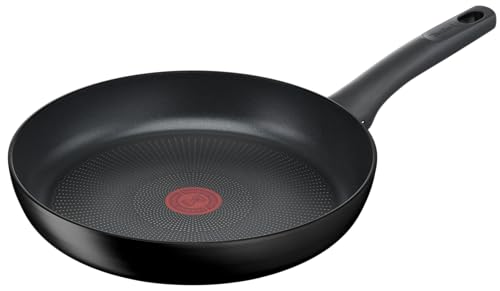 Tefal G28806 Hard Titanium On Bratpfanne 28 cm | Aluminium | unbedenkliche Antihaftversiegelung | Thermo-Signal Temperaturanzeiger | für alle Herdarten geeignet | induktionsgeeignet | Schwarz