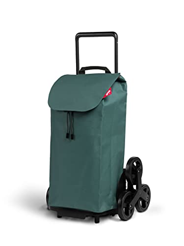 Gimi Tris Einkaufstrolley, wasserabweisende Tasche, 3-Rollen-System, Eco Verpackung klappbares Gestell, Höchstlast: 30 kg, Rahmen: Stahl/Kunststoff, Einkaufstasche: Polyester, khaki