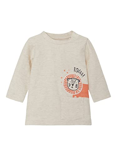 NAME IT Baby Jungen Nbmfumon Ls Box Top, Peyote Melange/Detail:Lion, 68