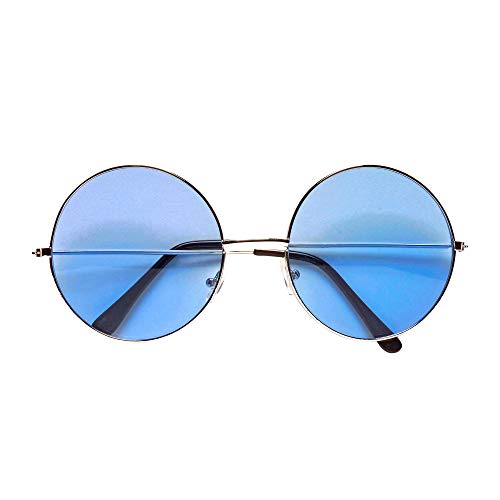 W WIDMANN MILANO Party Fashion - Brille 70er Jahre, mit farbigen Gläsern, Hippiebrille, Schlagerstar, Fasching