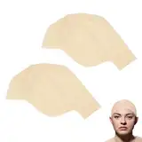 FSWWSF Latex Glatzenkappe 2 StüCk Bald Cap PerüCke Glatze FüR Make-Up Erwachsene Glatze Kappe FüR Party,Cosplay,BüHnenauftritte,Maskerade