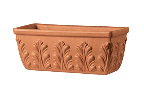 NEU !! Orig. Italienischer Blumenkasten 42 cm aus Terracotta Balkonkasten Pflanzkasten Blumentopf Pflanzgefäß Terrakotta