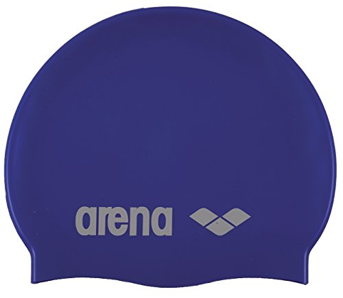 ARENA Unisex – Erwachsene Classic Silicone Badekappe, Skyblue-White (77), Einheitsgröße EU