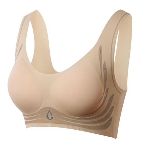 Glättender Büstenhalter für Frauen Kabellose Push-up-BHS ohne Bügel gegen Durchhängen Nahtlose, Geraffte, Bequeme Bralette mit voller Bedeckung